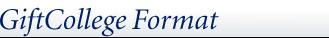GiftCollege Program Format